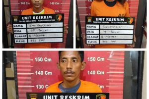 Unit Reskrim Polsek Medan Baru Mengamankan Tiga Orang Pria Terduga Pelaku Pencurian