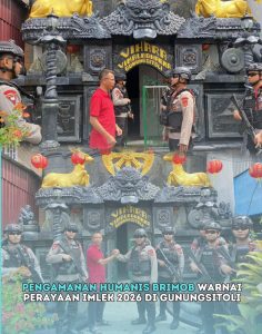 Brimob Polda Sumut Laksanakan Patroli Pengamanan Imlek di Gunungsitoli