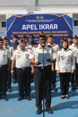 Apel Ikrar Zero HALINAR (Handphone, Pungli, dan Narkoba) di Lingkungan Kantor Wilayah Direktorat Jenderal Pemasyarakatan Riau
