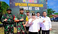 Bupati Kasmarni Tekankan Semangat Gotong Royong saat Membuka TMMD ke-128 di Pinggir