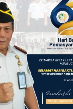 Keluarga Besar Lapas Narkotika Rumbai Peringati Hari Bakti Pemasyarakatan ke-62