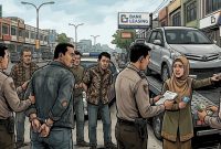 Foto: Ilustrasi penangkapan debt colector di jalan Belimbing, Pekanbaru - Riau, pasca menghentikan paksa kendaraan  korban dan meminta uang penarikan.
