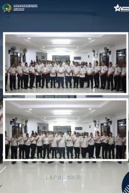 Mengemban Amanah Baru, Tiga Pejabat Struktural Lapas Narkotika Rumbai Dilantik Kanwil Ditjenpas Riau