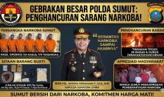 Dalam 72 Jam, Polda Sumut Gempur Sarang Narkoba: 134 Kasus Terbongkar, 26 Barak Dimusnahkan