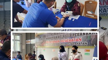 Deteksi Dini dan Cegah Penularan, Lapas Narkotika Rumbai Gandeng Puskesmas Rumbai Bukit Dan PKBI Gelar Pemeriksaan HIV dan Sifilis