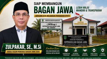 Maju Sebagai Calon Penghulu Bagan Jawa 2026.Zulpakar, SE,. M.Si Siap Tidak Menerima Gaji dan Tunjangan Selama Menjabat 