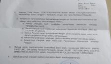 Foto: SP2HP yang diterima Korban saat menjemput langsung ke Polsek Medan Tuntungan, Rabu pagi (13/05/2026).