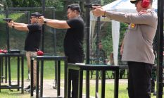KAPOLRES BINJAI LATIHAN MENEMBAK BERSAMA FORKOPIMDA BINJAI