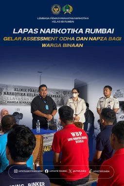 Lapas Narkotika Rumbai Gelar Assessment ODHA dan NAPZA bagi Warga Binaan