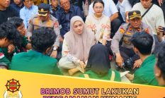 Pengamanan Humanis Warnai Aksi Penyampaian Aspirasi Mahasiswa di Gedung DPRD Sumut