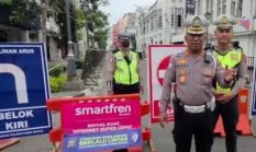 Kasat Lantas AKBP Widodo Minta Warga Bersabar, Satlantas Polrestabes Medan Sementara Menutup Sejumlah Ruas Jalan.