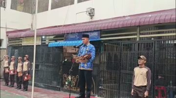 Tanamkan Jiwa Nasionalisme, Rutan Kelas I Labuhan Deli Gelar Upacara Kesadaran Berbangsa dan Penyematan Tanda Kepramukaan bagi Warga Binaan