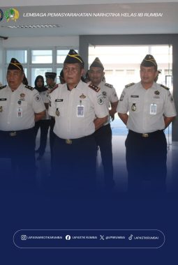 Lapas Narkotika Rumbai Ikuti Apel Bersama Awal Bulan Kementerian
