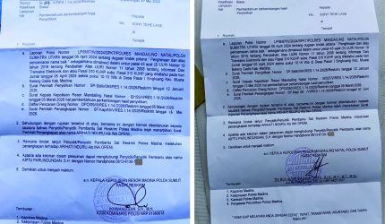 Surat Pemberitahuan Perkembangan Hasil Penyidikan (SP2HP) penetapan status tersangka DPO atas nama Arihati Nduru alias Ina Openi.