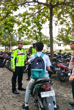 Police Go To School, Satlantas Polres Langkat Ajak Siswa Ciptakan Budaya Tertib Lalu Lintas