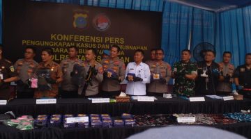 Polrestabes Medan Musnahkan Barang Bukti Narkotika dan Barang Ilegal