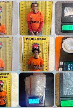 *Kurun Waktu Tiga Hari, Satres Narkoba Polres Binjai Tangkap Lima Terduga Bandar Narkoba*