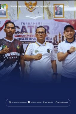 Semarak HUT ke – 81 RI, Lapas Narkotika Rumbai Raih Juara III Turnamen Catur Tingkat Kanwil Ditjenpas Riau
