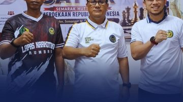 Semarak HUT ke – 81 RI, Lapas Narkotika Rumbai Raih Juara III Turnamen Catur Tingkat Kanwil Ditjenpas Riau