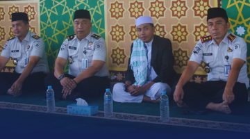 Bertempat di masjid Lapas Narkotika Kelas IIB Rumbai, suasana penuh kekhidmatan menyelimuti acara