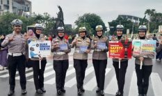 Polantas Karib Hadir, Edukasi Keselamatan Berlalu Lintas Warnai Car Free Day Pekanbaru