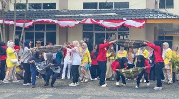 Sambut HUT RI ke-81, DWP Meranti Satukan Semangat Ibu-Ibu OPD Lewat Senam dan Perlombaan