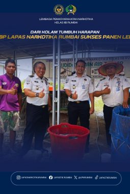 DARI KOLAM TUMBUH HARAPAN WBP LAPAS NARKOTIKA RUMBAI SUKSES PANEN LELE