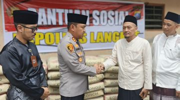 Kapolres Langkat Salurkan Bantuan Material untuk Pembangunan Mesjid Al- Ikhlas 