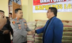 Kapolres Langkat Salurkan Bantuan Material Untuk Pembangunan Gereja HKBP Bukit Mas Besitang