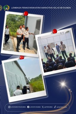 Lapas Narkotika Kelas IIB Rumbai melaksanakan kegiatan deteksi dini sebagai langkah preventif dalam mencegah potensi gangguan keamanan dan ketertiban (Kamtib), Senin (7/9/2026). 