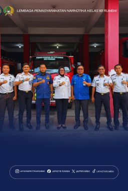 PERKUAT SINERGITAS LAPAS NARKOTIKA RUMBAI JALIN SILATURAHMI DENGAN BPBD DAN DPKP KOTA PEKANBARU