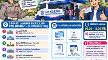 Perpanjang SIM Menjadi Lebih Mudah, Satpas Polrestabes Medan Sebar Gerai Keliling