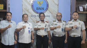Perkuat Sinergi, Kalapas Kelas IIA Pekanbaru Jalin Koordinasi dengan BNN dan Pengadilan Negeri