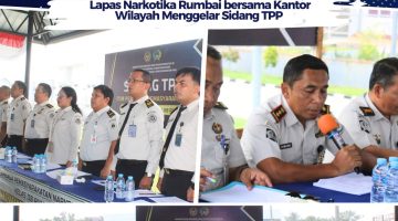 MEMASTIKAN PROSES PEMENUHAN HAK INTEGRASI WBP LAPAS NARKOTIKA RUMBAI BERSAMA KANTOR WILAYAH MENGGELAR SIDANG TPP