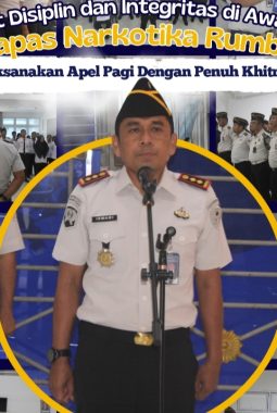 Perkuat Disiplin dan Integritas, Lapas Narkotika Rumbai Laksanakan Apel Pagi dengan Penuh Khidmat