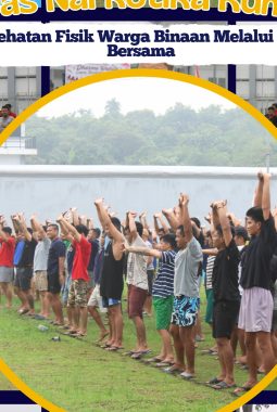Lapas Narkotika Rumbai Jaga Kebugaran Warga Binaan Melalui Senam Sehat Bersama