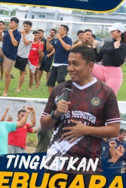 TINGKATKAN KEBUGARAN DAN SEMANGAT KEBERSAMAAN LAPAS NARKOTIKA RUMBAI GELAR SENAM SEHAT BERSAMA